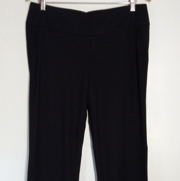 Cabi black boot cut career pant with back zip entry faux pockets women size 10L - Picture 1 of 11